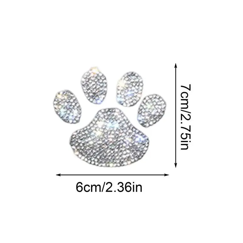Rhinestone Paw Print Car Decals (Set of 2) by HitMyNeed