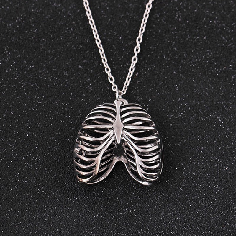 Rib Cage Pendant Necklace for Punk & Medical Styles by HitMyNeed