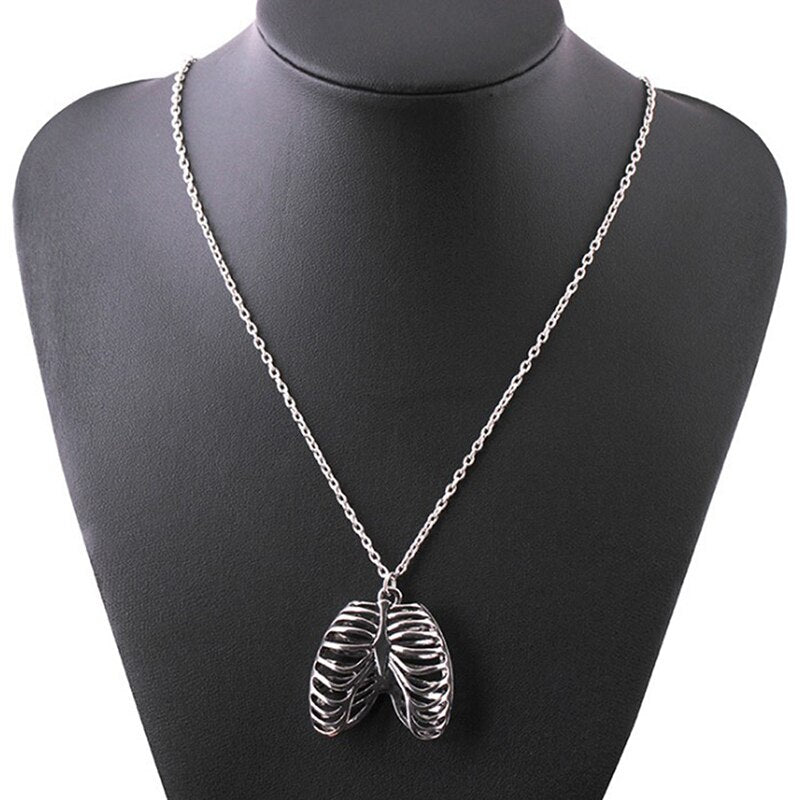 Rib Cage Pendant Necklace for Punk & Medical Styles by HitMyNeed