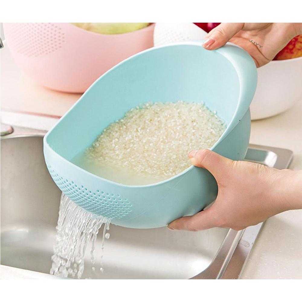 Rice Washing Plastic Colander Sieve with Handles by HitMyNeed