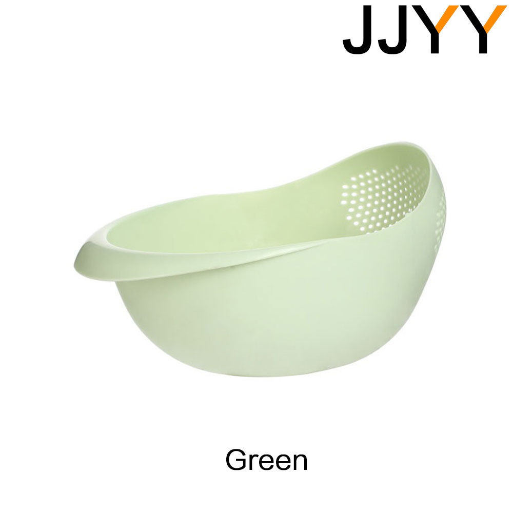 Rice Washing Plastic Colander Sieve with Handles green by HitMyNeed