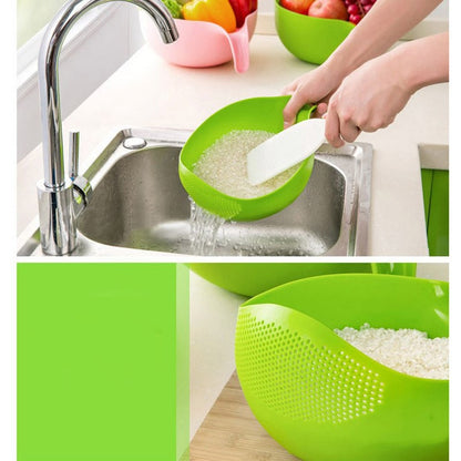 Rice Washing Strainer Bowl with Handle by HitMyNeed