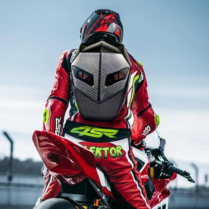 Rider Motorcycle LED Bluetooth Carbon Fiber Backpack by HitMyNeed