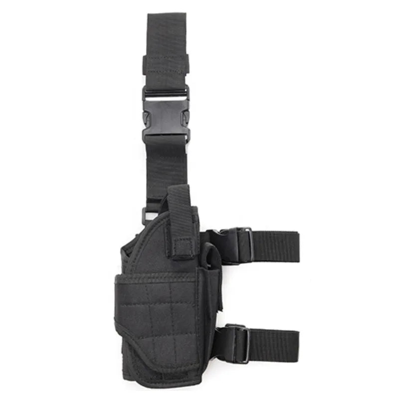 Right-Handed Tactical Thigh Holster for Handguns black by HitMyNeed