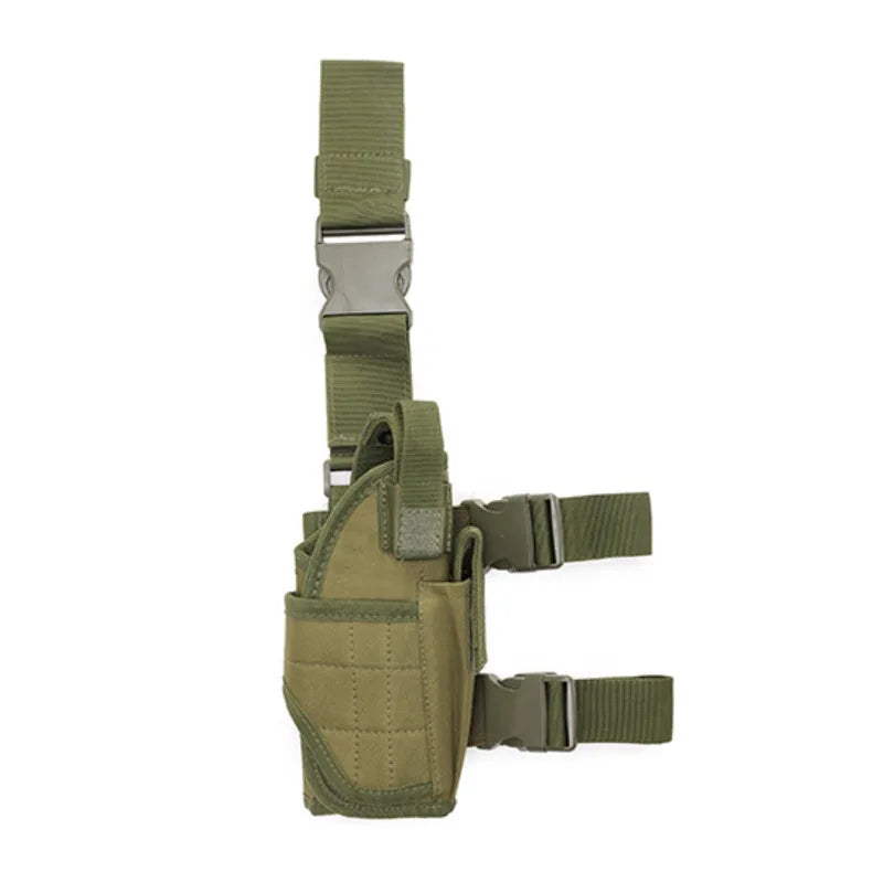 Right-Handed Tactical Thigh Holster for Handguns green by HitMyNeed
