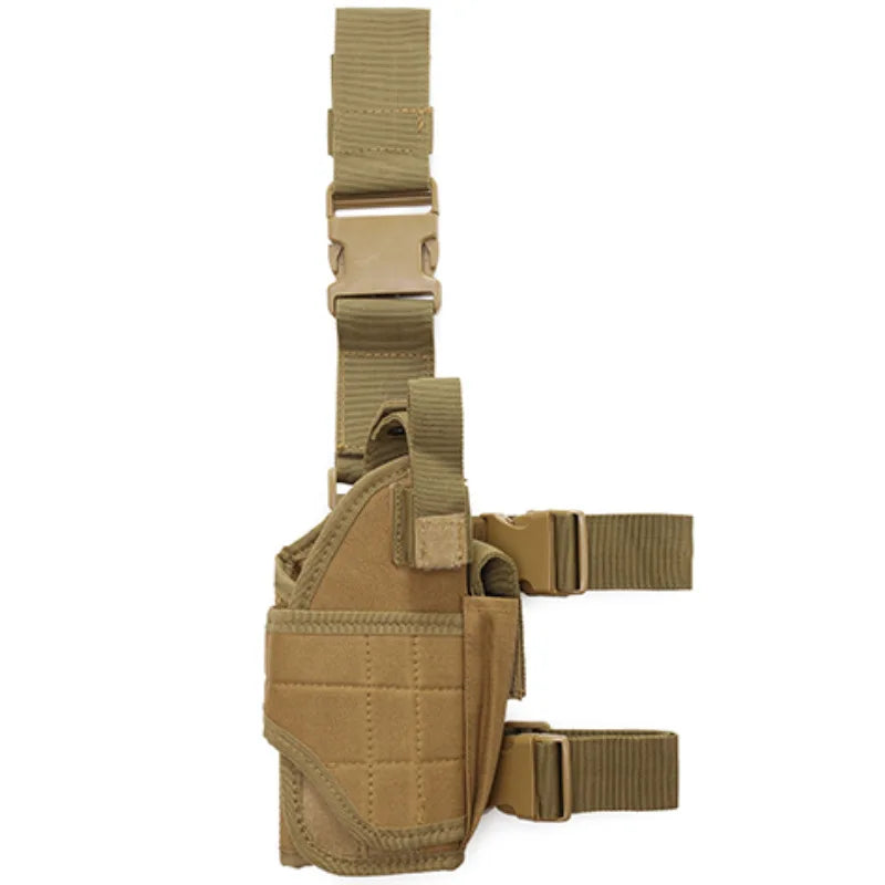 Right-Handed Tactical Thigh Holster for Handguns khaki by HitMyNeed
