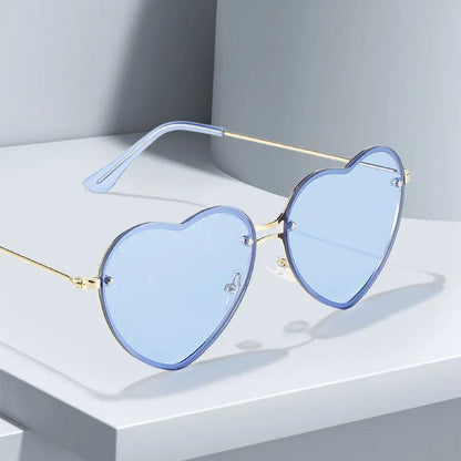 Rimless Heart Sunglasses with UV Protection by HitMyNeed