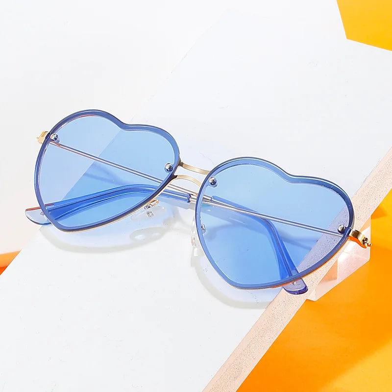 Rimless Heart Sunglasses with UV Protection by HitMyNeed