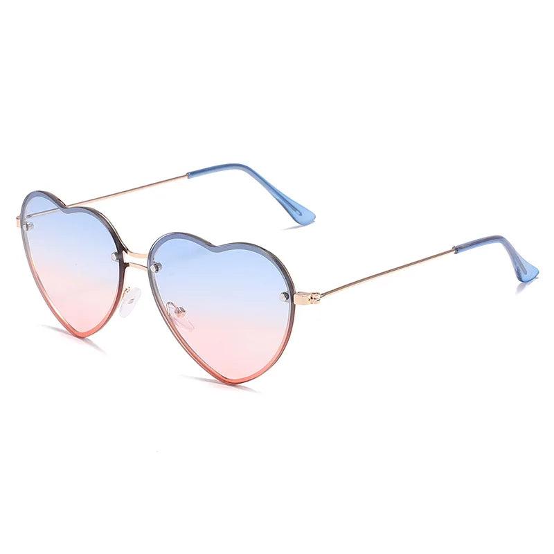 Rimless Heart Sunglasses with UV Protection by HitMyNeed