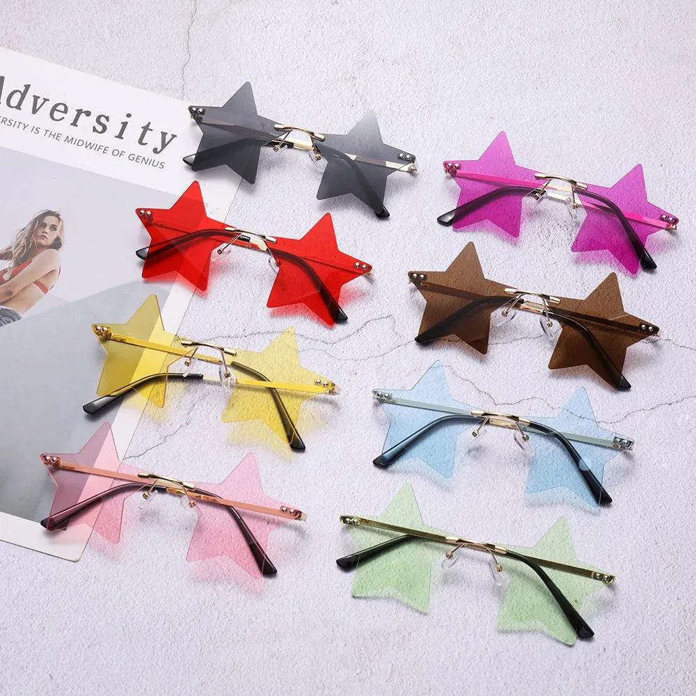 Rimless Star Shaped Sunglasses for Women & Men by HitMyNeed