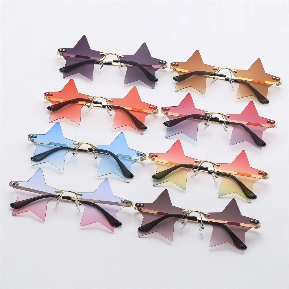 Rimless Star Shaped Sunglasses for Women & Men by HitMyNeed