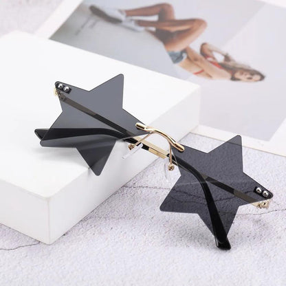 Rimless Star Shaped Sunglasses for Women & Men by HitMyNeed