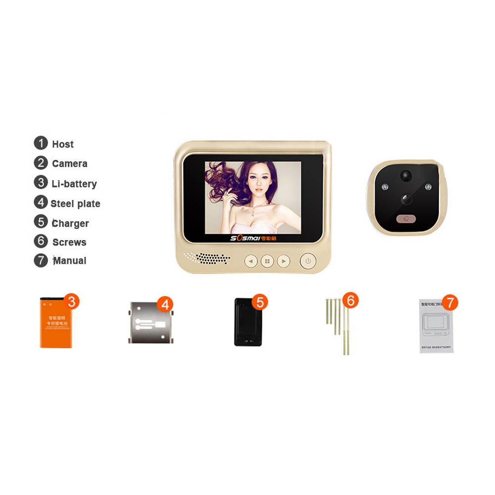 Ring Doorbell Camera with 2.5" Screen & Motion Detect by HitMyNeed