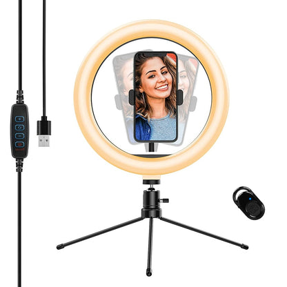 Ring Light Phone Tripod Stand with Remote (26cm) by HitMyNeed