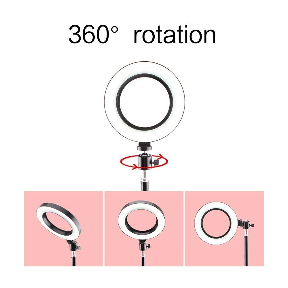 Ring Light with Phone Holder and 160cm Tripod Stand by HitMyNeed