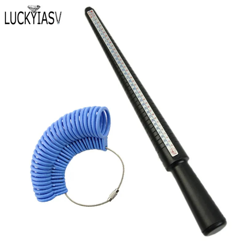 Ring Mandrel & Finger Gauge Ring Sizer Set blue-one-set by HitMyNeed