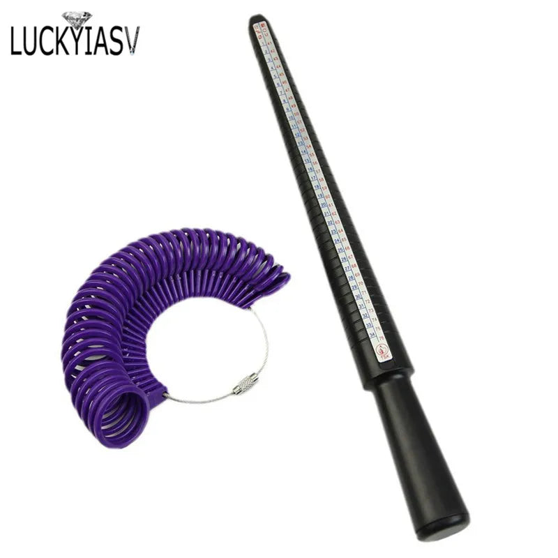 Ring Mandrel & Finger Gauge Ring Sizer Set purple-one-set by HitMyNeed