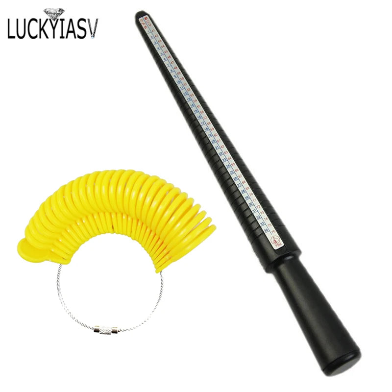 Ring Mandrel & Finger Gauge Ring Sizer Set yellow-one-set by HitMyNeed