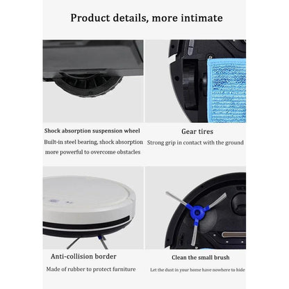 Robot Vacuum Cleaner 2500Pa with Mop & Auto Recharge by HitMyNeed