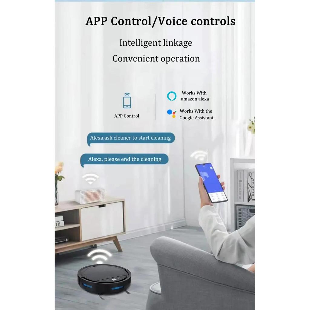 Robot Vacuum Cleaner 2500Pa with Mop & Auto Recharge by HitMyNeed