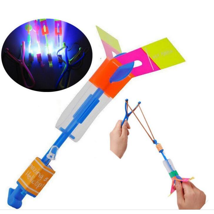 Rocket Copters Light-Up Slingshot Toy by HitMyNeed