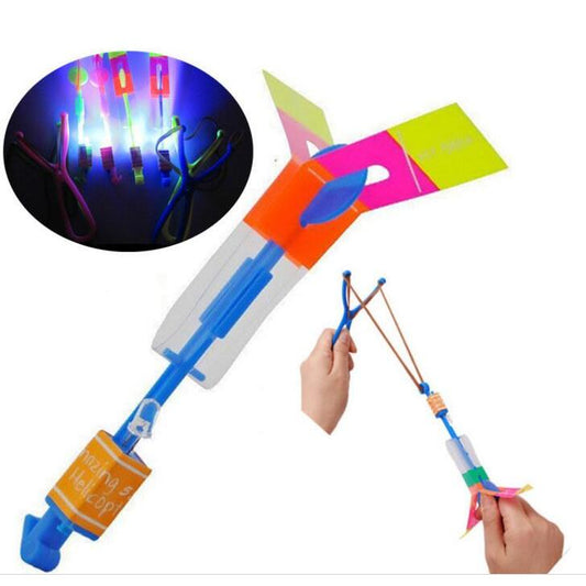 Rocket Copters Light-Up Slingshot Toy by HitMyNeed