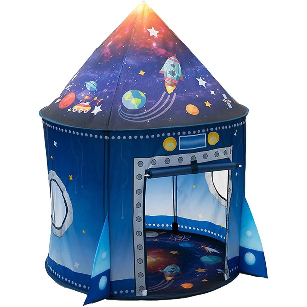 Rocket Ship Kids Pop Up Tent Indoor Outdoor Playhouse by HitMyNeed