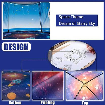 Rocket Ship Kids Pop Up Tent Indoor Outdoor Playhouse by HitMyNeed