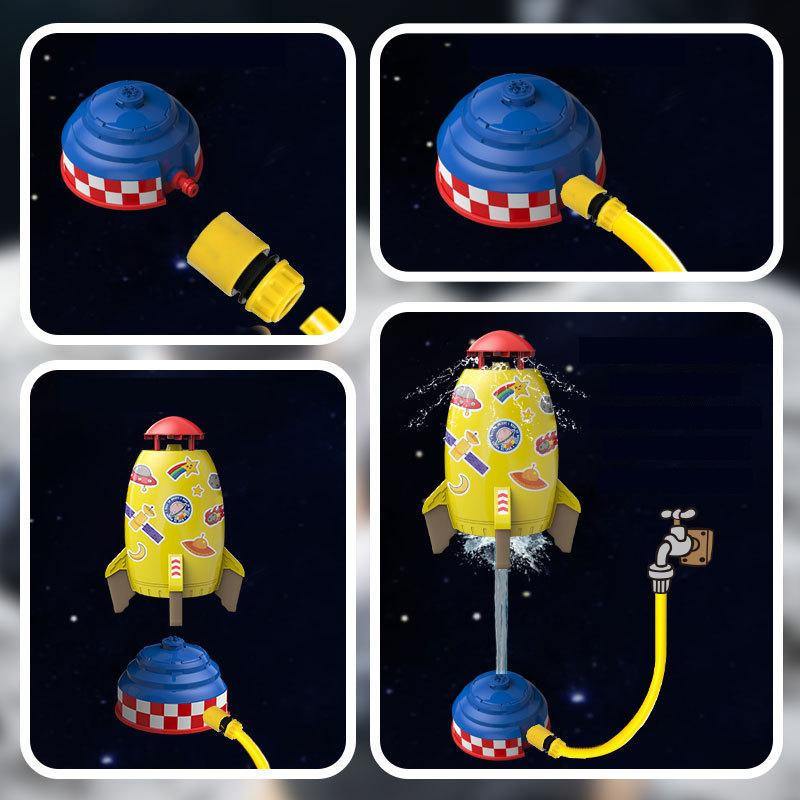 Rocket Sprinkler Spinning Outdoor Water Toy by HitMyNeed