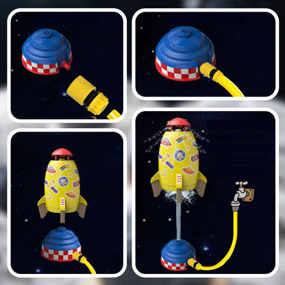 Rocket Sprinkler Spinning Outdoor Water Toy by HitMyNeed