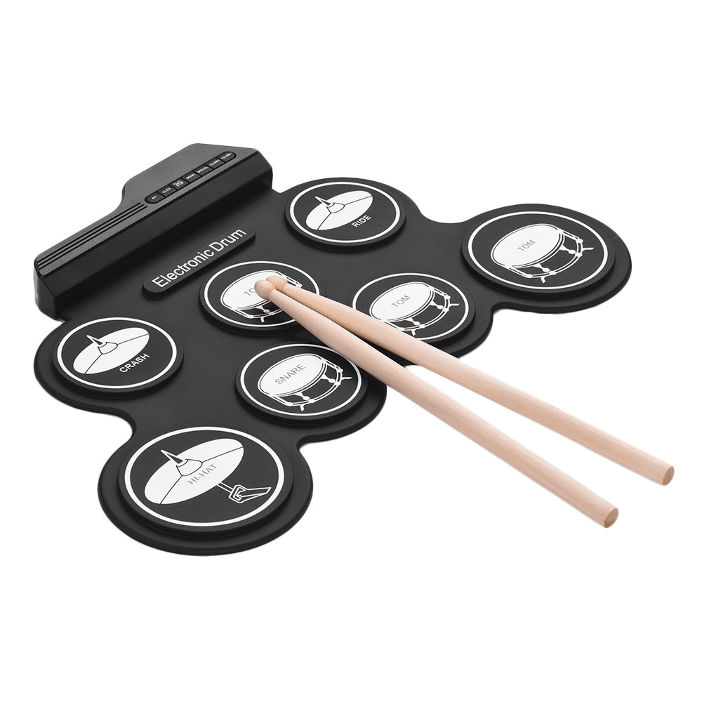 Roll-Up Electronic Drum Kit with Pedals & Demo Songs by HitMyNeed
