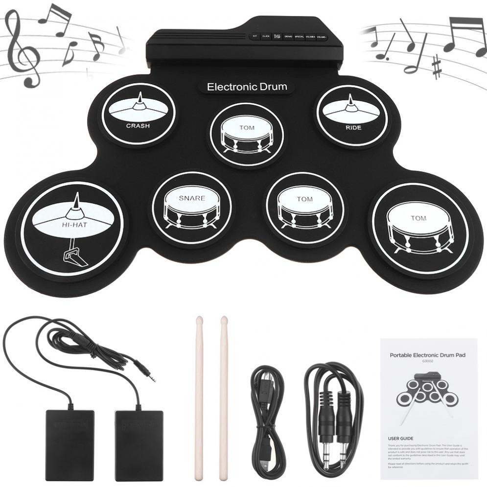 Roll Up Electronic Drum Kit with Speakers by HitMyNeed