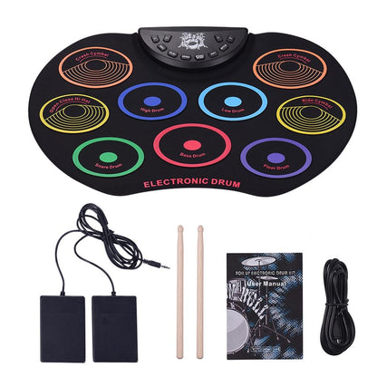 Roll-Up Portable Electronic Drum Pad Kit by HitMyNeed