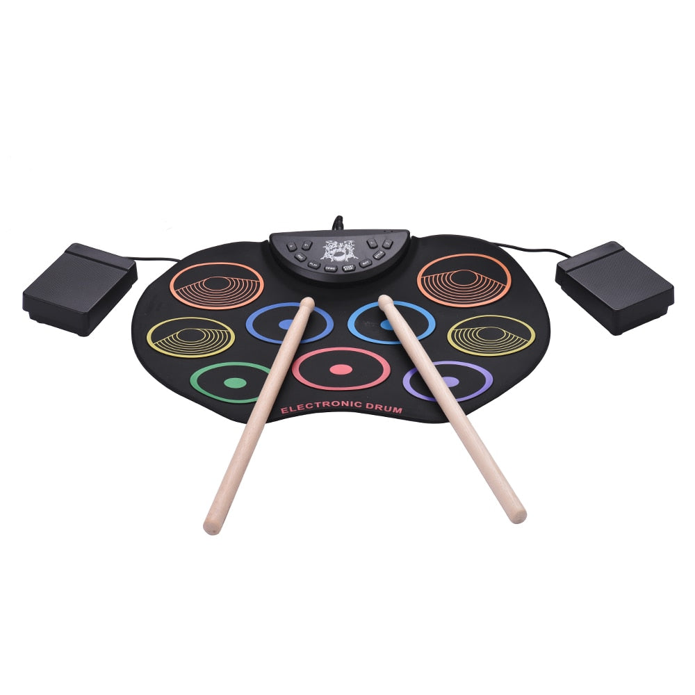 Roll-Up Portable Electronic Drum Pad Kit by HitMyNeed