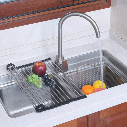 Rollable Over Sink Drainer Rack 37 x 30 cm by HitMyNeed