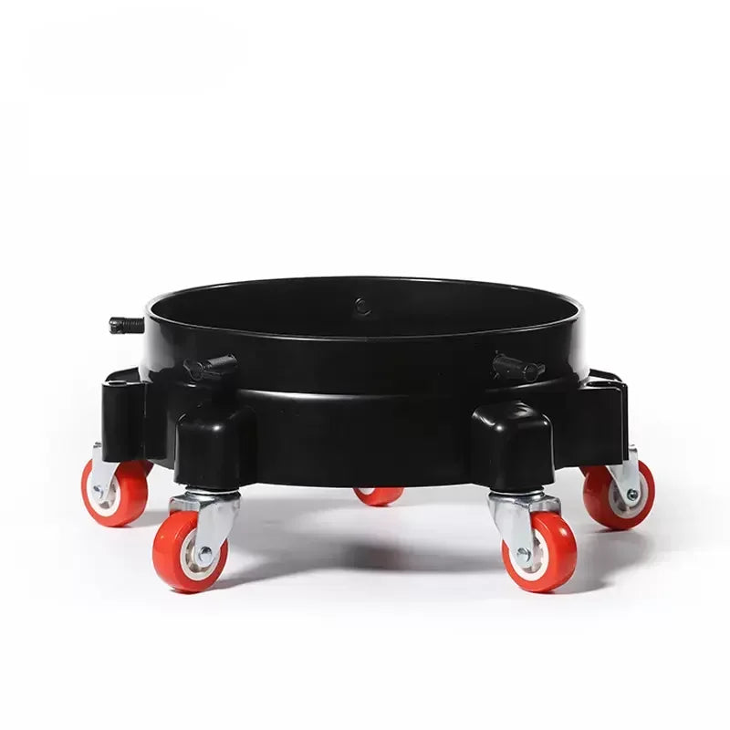 Rolling Bucket Dolly with 360° Swivel & 5 Caster Wheels black-pulley-base by HitMyNeed