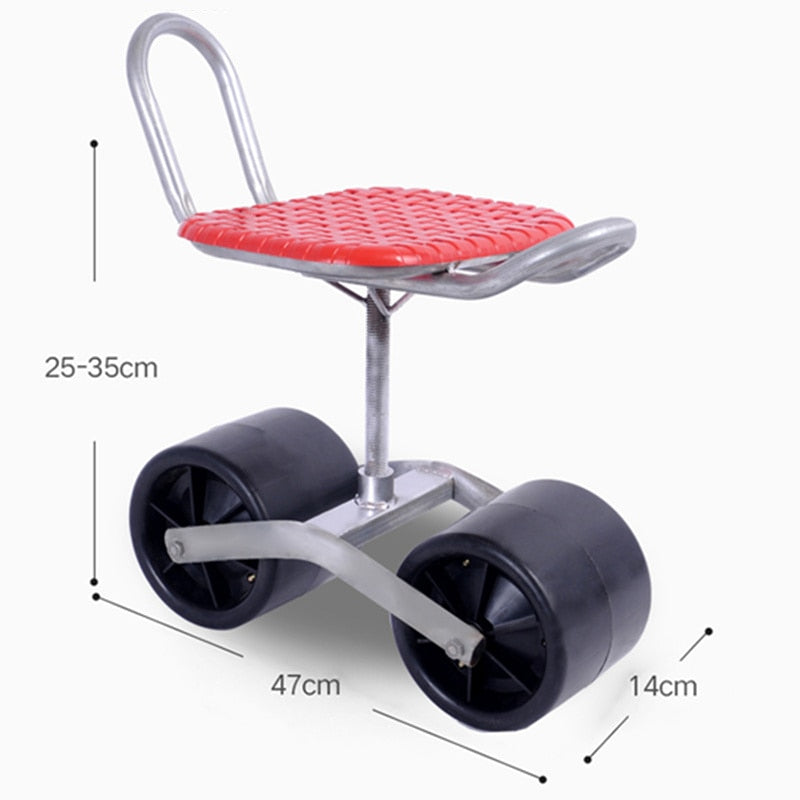 Rolling Gardening Stool with 360° Swivel Seat by HitMyNeed