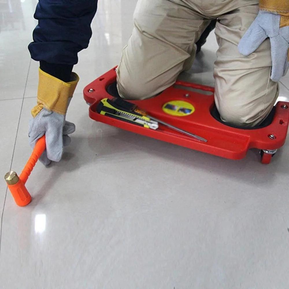 Rolling Knee Pad with Wheels for Flooring & Auto Work by HitMyNeed