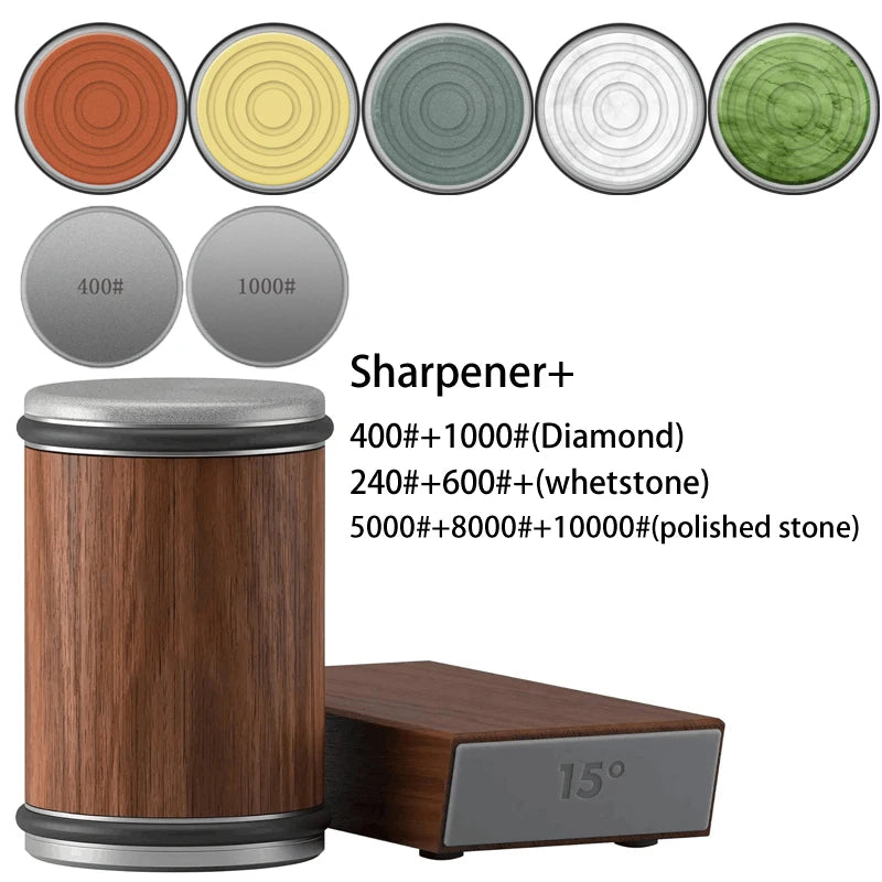 Rolling Knife Sharpener & Magnetic Holder Kit by HitMyNeed