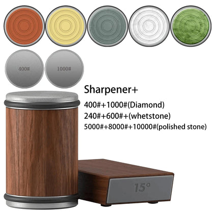 Rolling Knife Sharpener & Magnetic Holder Kit by HitMyNeed