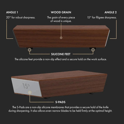 Rolling Knife Sharpener & Magnetic Holder Kit by HitMyNeed