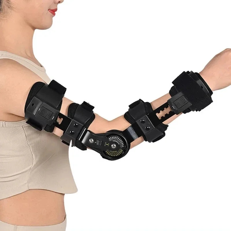 ROM Hinged Elbow Brace with Shoulder Arm Sling by HitMyNeed