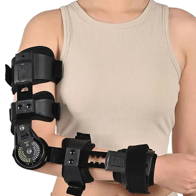 ROM Hinged Elbow Brace with Shoulder Arm Sling by HitMyNeed