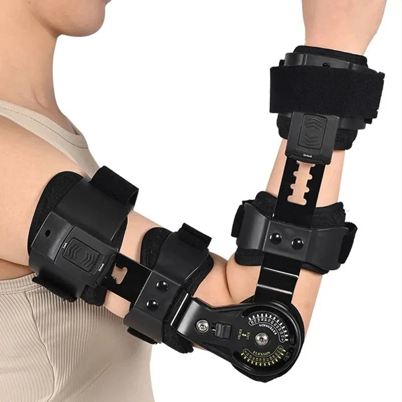 ROM Hinged Elbow Brace with Shoulder Arm Sling by HitMyNeed