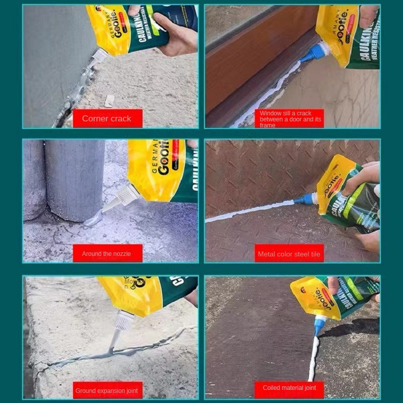 Roof Leak Repair Waterproof Crack Filler Sealant black-500g by HitMyNeed