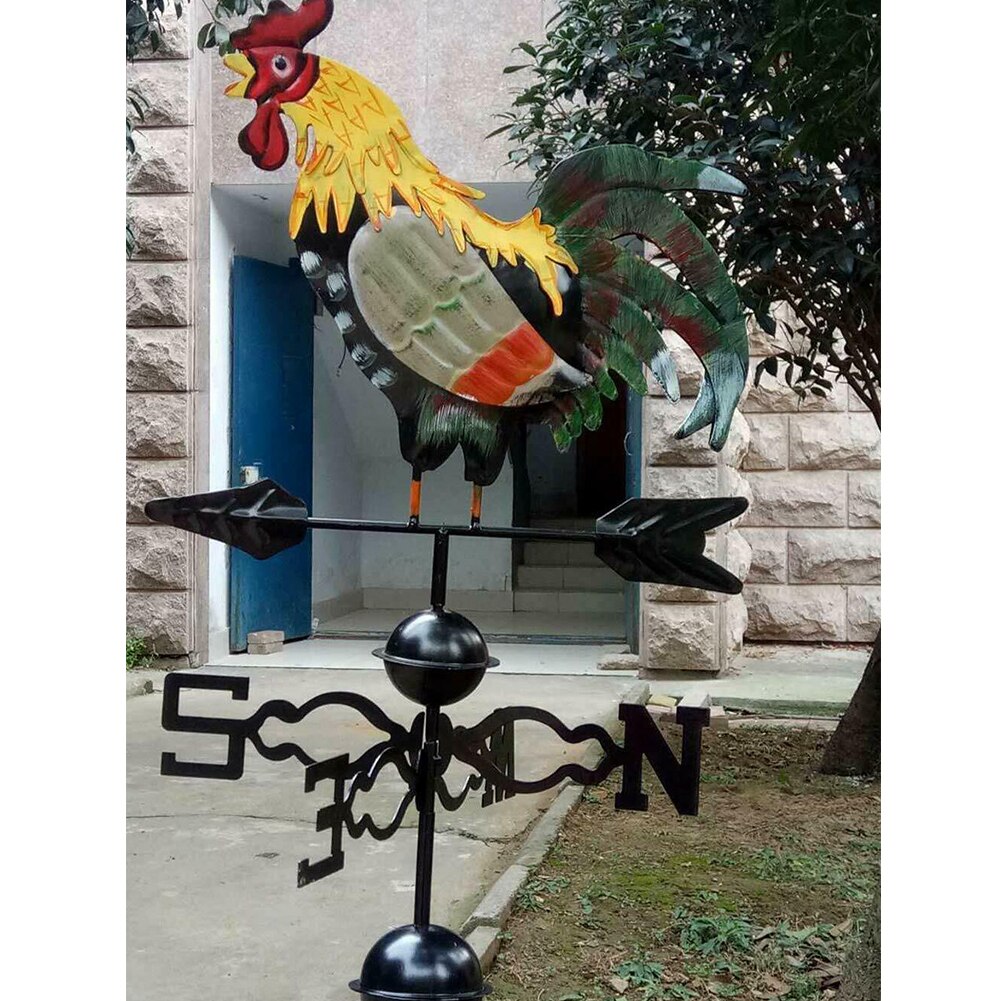 Rooster Weather Vane Metal Outdoor Wind Direction Decor by HitMyNeed