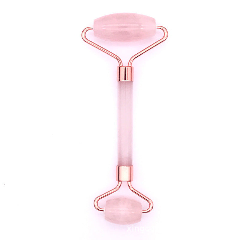 Rose Quartz Face Roller & Gua Sha Massage Set by HitMyNeed