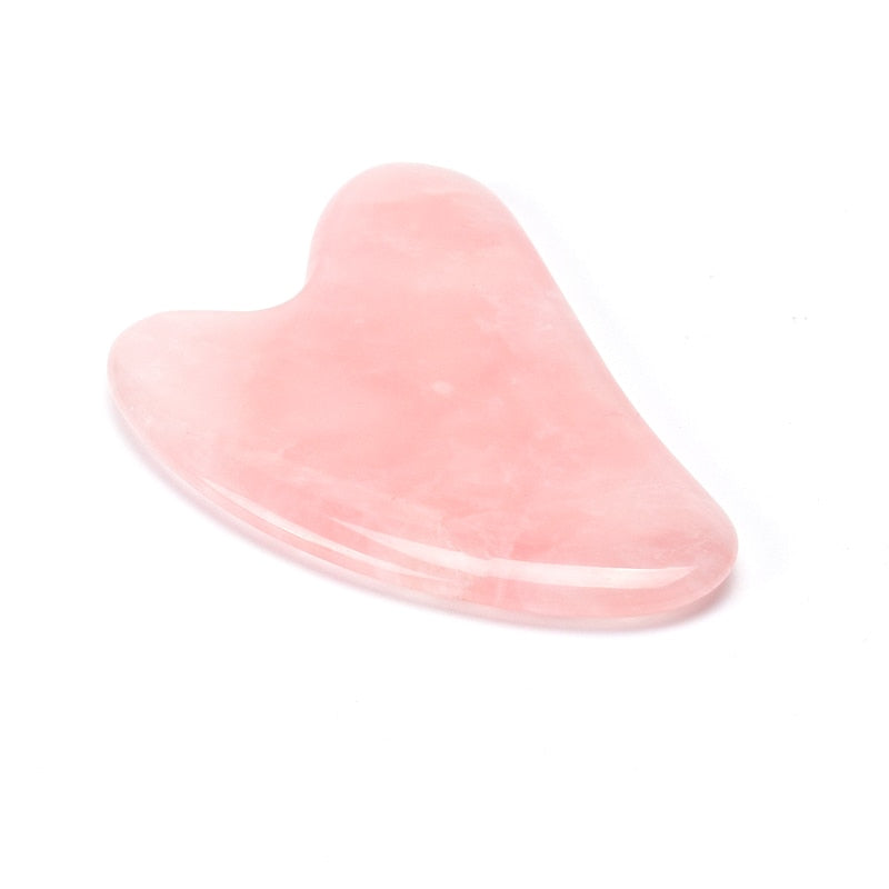 Rose Quartz Gua Sha Facial Massage Stone by HitMyNeed