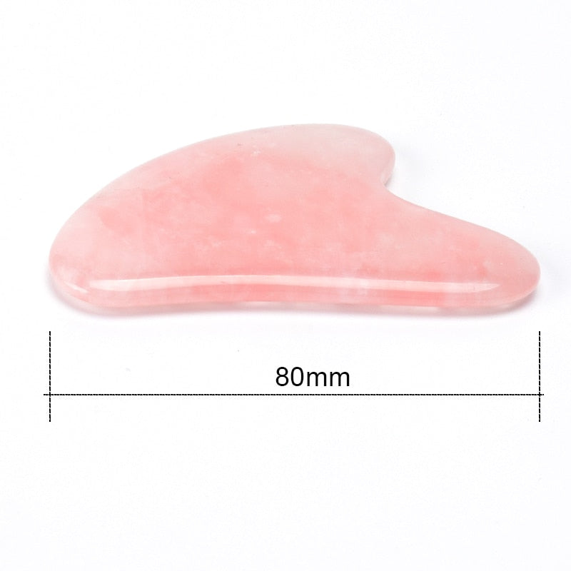Rose Quartz Gua Sha Facial Massage Stone by HitMyNeed