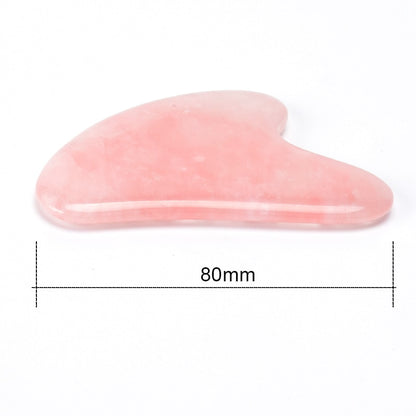 Rose Quartz Gua Sha Facial Massage Stone by HitMyNeed